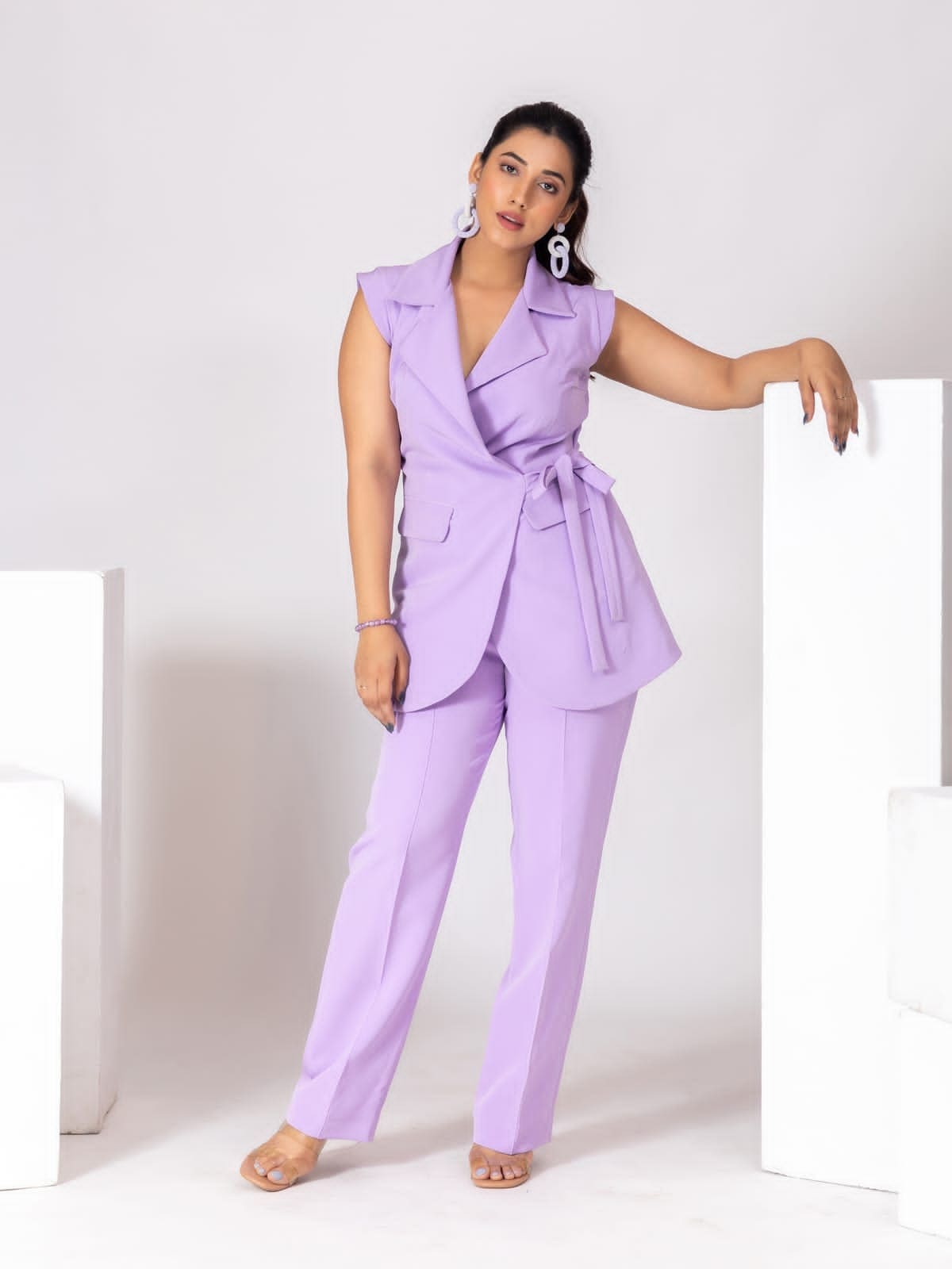 Tie Waist Belt Jumpsuit